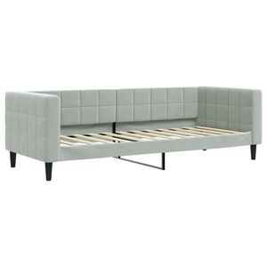 vidaXL Tagesbett Hellgrau 80x200 cm Samt