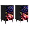 vidaXL Nachttisch KIEL 2 stk. Schwarz Eichen-Optik 36 x 33 x 61 cm