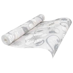 vidaXL 3D Solid Tapete Gestreift Blume 10 x 0,53 m Vliesstoff