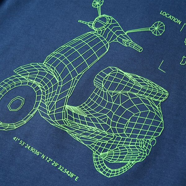 Kinder-T-Shirt Dunkelblau 140