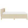 vidaXL Boxspringbett mit Matratze Creme 200 x 160 cm Stoff