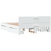 vidaXL Bettgestell mit Kopfteil ohne Matratze Wei&szlig; 160x200 cm