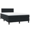 vidaXL Boxspringbett mit Matratze Schwarz 120x220 cm Samt
