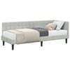 vidaXL Eckbettgestell mit Matratze 2 stk. Hellgrau 80 x 200 cm Samt