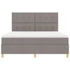 vidaXL LED Boxspringbett mit Matratze Taupe 180 x 200 cm Stoff