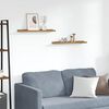 vidaXL Wandregal mit Regal 2 pcs Braun 60 x 9 x 3 cm Holzwerkstoff