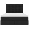 vidaXL Bett mit Stauraum und LED Schwarz 140 x 200 cm Polyester