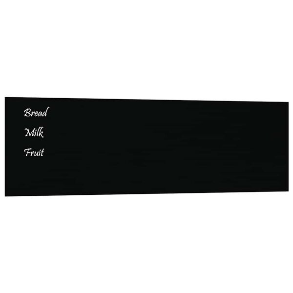 vidaXL Magnettafel Wandmontage Schwarz 100x30 cm Hartglas