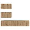 vidaXL TV-Schrankset Wandmontiert 4 pcs Artisan-Eiche Holzwerkstoff