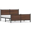 vidaXL Metallbett ohne Matratze Braun Eichen-Optik 160x200 cm