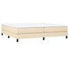 vidaXL Boxspringbett mit Matratze Creme 200x200 cm Stoff