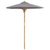 vidaXL Gartensonnenschirm &Oslash; 180 x 230 cm Bambus Rund Dunkelgrau