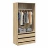 vidaXL Kleiderschrank Sonoma-Eiche 100x50x200 cm Holzwerkstoff