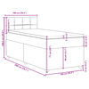 vidaXL Boxspringbett mit Matratze Dunkelgrau 100x200 cm Stoff