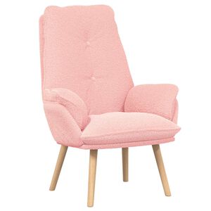 vidaXL Sessel Rosa 69 x 74 x 93 cm Sherpa-Stoff