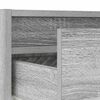 vidaXL TV-Schrank mit LED-Leuchten Grau Sonoma 100x35,5x25 cm