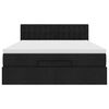 vidaXL Ottoman-Bett mit Matratze Schwarz 140x200 cm Stoff
