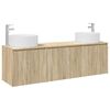 vidaXL Badezimmerschrank-Set 3 stk. Sonoma-Eiche 49,5 x 44,5 x 65,5 cm
