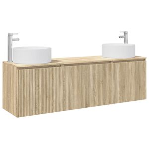 vidaXL Badezimmerschrank-Set 3 stk. Sonoma-Eiche 49,5 x 44,5 x 65,5 cm