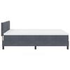 vidaXL Boxspringbett mit Matratze Dunkelgrau 140 x 190 cm Samt