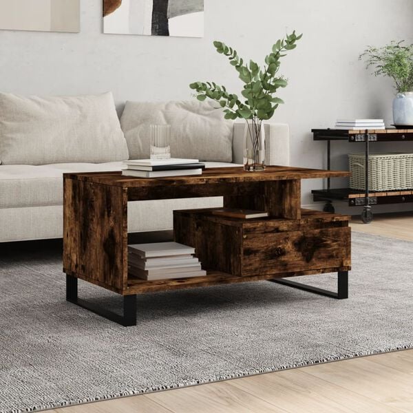 vidaXL Couchtisch R&auml;uchereiche 90x49x45 cm Holzwerkstoff