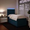vidaXL Boxspringbett mit Matratze Blau 90x190 cm Samt