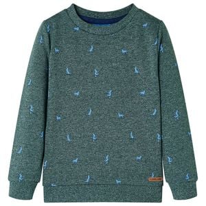 Kinder-Sweatshirt Dunkelgr&uuml;n Melange 104