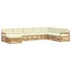 vidaXL Outdoor-Sofagarnitur 8 Stk. Wei&szlig; und Creme Massivholz Akazie