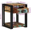 vidaXL Nachttisch Mehrfarbig 40 x 40 x 50 cm Massives Altholz