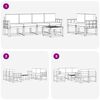 vidaXL Outdoor-Sofagarnitur mit Kissen 7 pcs Natur und Anthrazit