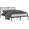 vidaXL Bettgestell mit Kopfteil Metall Schwarz 140x200 cm
