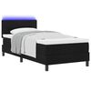 vidaXL Boxspringbett mit Matratze Schwarz 80 x 200 cm Stoff