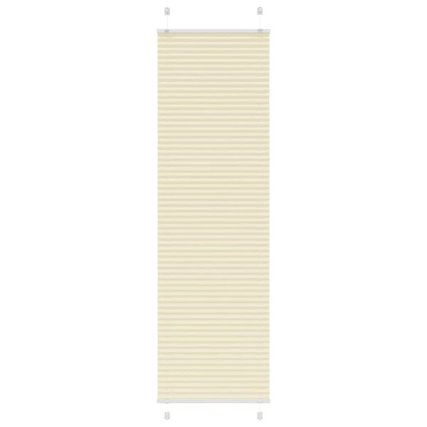 vidaXL Plissee Creme 60x200 cm Stoffbreite 59,4 cm Polyester