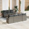 vidaXL Sofa Set mit Kissen 8 pcs Grau Poly Rattan