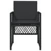 vidaXL Gartenst&uuml;hle mit Kissen 4 Stk. Schwarz Poly Rattan