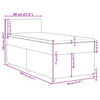 vidaXL Boxspringbett mit Matratze Dunkelgrau 80x200 cm Stoff