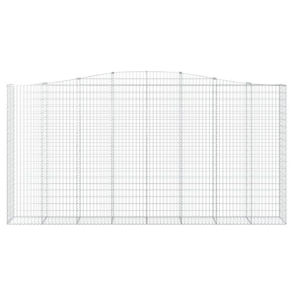 vidaXL Gabionen mit Hochbogen 10Stk. 400x50x200/220cm Verzinktes Eisen