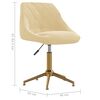 vidaXL Esszimmerst&uuml;hle 4 Stk. Drehbar Creme Samt