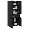 vidaXL Highboard Schwarz Eichen-Optik 69,5 x 34 x 180 cm Holzwerkstoff