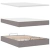 vidaXL Ottomanische Bett mit Matratze & LEDs Taupe 140x190 cm Stoff