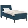 vidaXL Bettgestell mit Matratze mit Matratze Blau 100 x 200 cm Samt