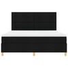 vidaXL LED Boxspringbett mit Matratze Schwarz 180 x 200 cm Stoff