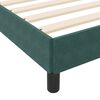 vidaXL Boxspringbett mit Matratze Dunkelgr&uuml;n 200 x 200 cm Stoff