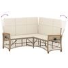 vidaXL Garten Liegesofa Set Beige und Cremewei&szlig; 164 x 164 x 112 cm