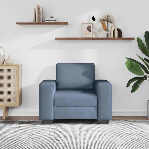 vidaXL Sessel Blau 100x77x82 cm Cordstoff