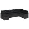 vidaXL Gartensofa-set 8 stk. Schwarz Poly-Rattan