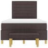 vidaXL Boxspringbett mit Matratze Dunkelbraun 120 x 200 cm Stoff