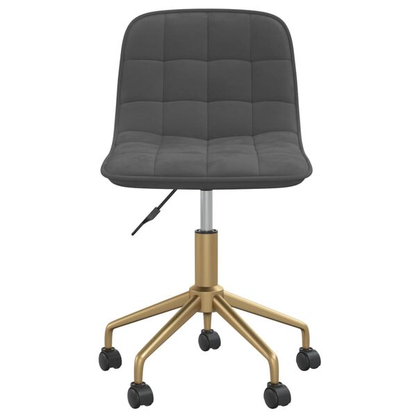 vidaXL Esszimmerst&uuml;hle 2 Stk. Drehbar Dunkelgrau Samt