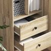 vidaXL Highboard mit Schubladen Sonoma-Eiche 45,5 x 34 x 127 cm