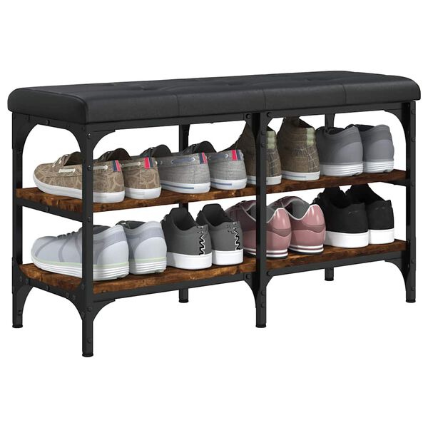 vidaXL Schuhbank R&auml;uchereiche 82x32x47 cm Holzwerkstoff